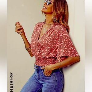 Shein butterfly sleeve blouse size small (4)